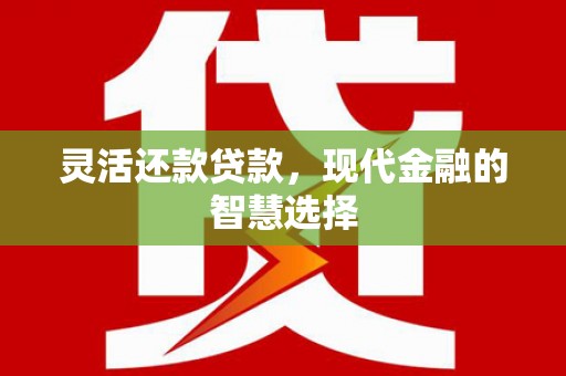 越城灵活还款贷款，现代金融的智慧选择