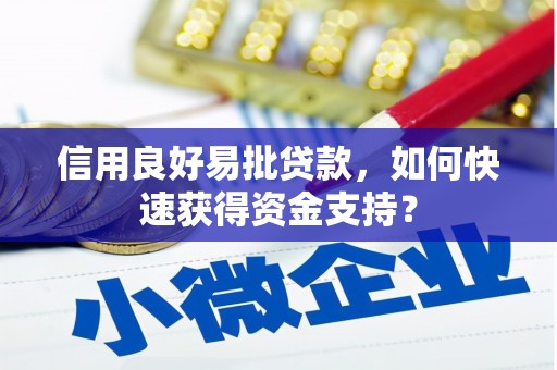 中国香港信用良好易批贷款，如何快速获得资金支持？
