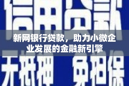 天元新网银行贷款，助力小微企业发展的金融新引擎
