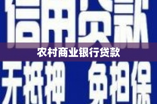 谯城农村商业银行贷款