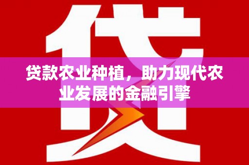 雨山贷款农业种植，助力现代农业发展的金融引擎