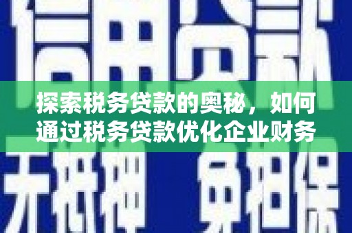 建瓯探索税务贷款的奥秘，如何通过税务贷款优化企业财务