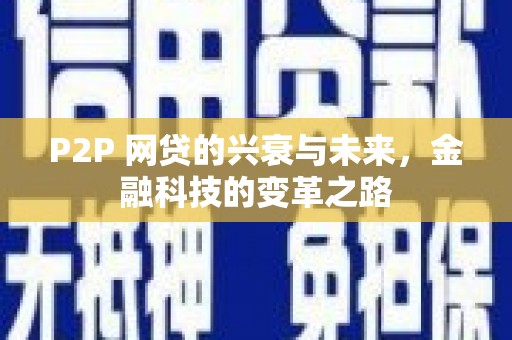 雨花P2P 网贷的兴衰与未来，金融科技的变革之路