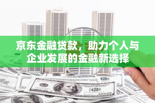 于洪京东金融贷款，助力个人与企业发展的金融新选择