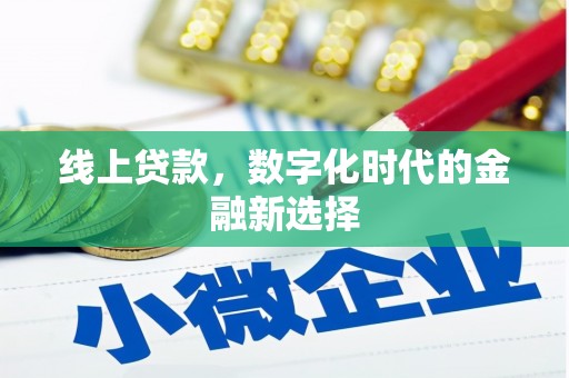 秀洲线上贷款，数字化时代的金融新选择
