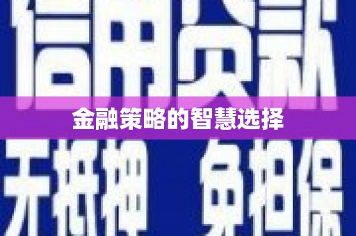 八里金融策略的智慧选择